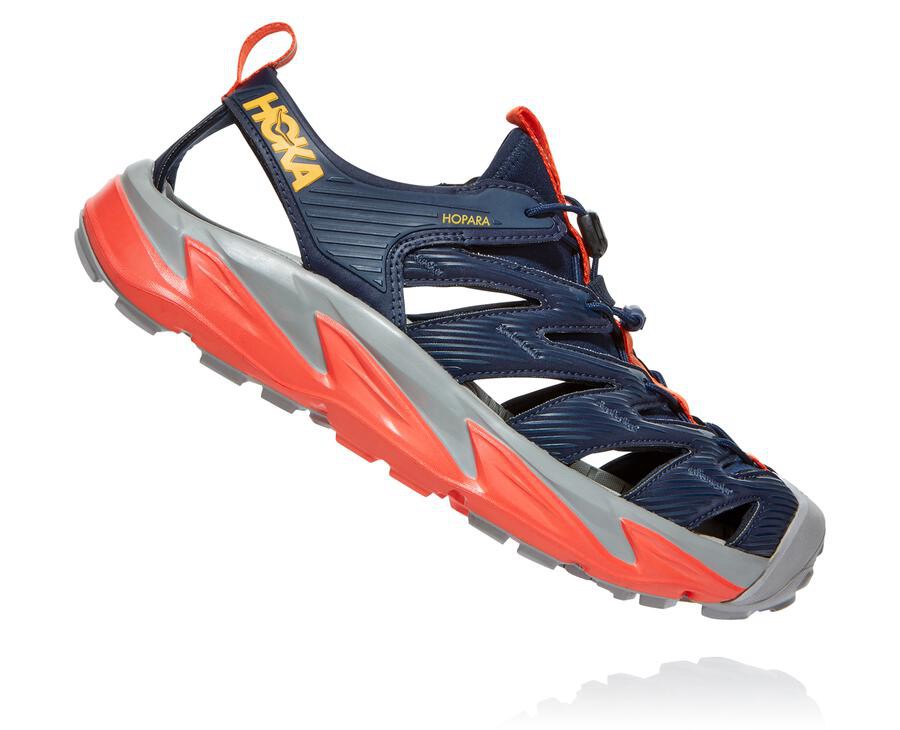 Hoka One One Sandalen Heren - Hopara - Zwart/Rood - HA8317942